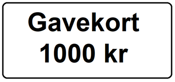 Gavekort 1000 Kr