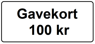 Gavekort 100 Kr