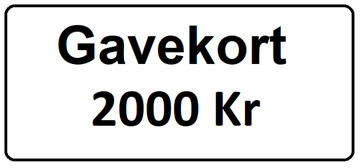 Gavekort 2000 Kr