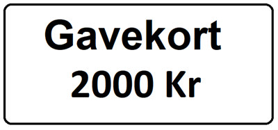 Gavekort 2000 Kr