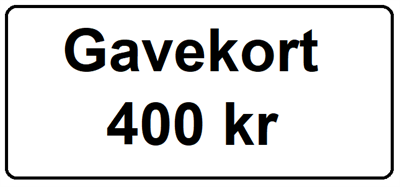 Gavekort 400 Kr