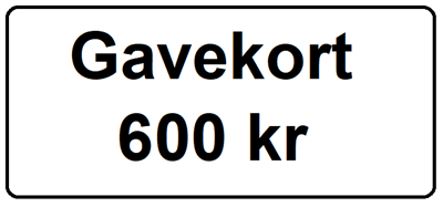 Gavekort 600 Kr