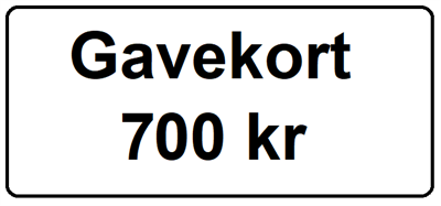 Gavekort 700 Kr