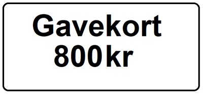 Gavekort 800 Kr