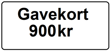 Gavekort 900 Kr